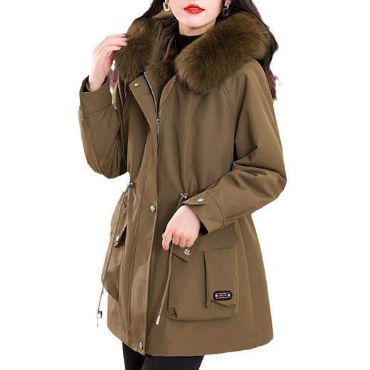 派克服爆款年轻款小个子兔毛内胆可拆卸狐狸毛领外套KQ-254188 商品图4