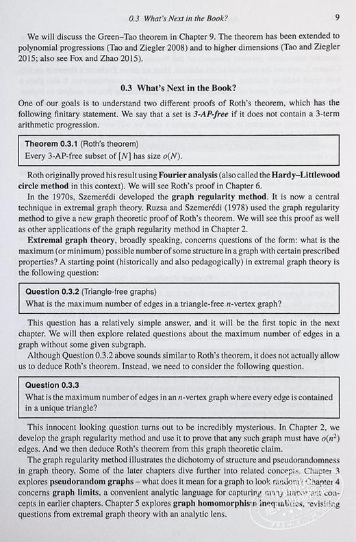 【中商原版】图论与加性组合学 华裔数学家赵宇飞 Graph Theory and Additive Combinatorics 英文原版 Yufei Zhao 商品图7