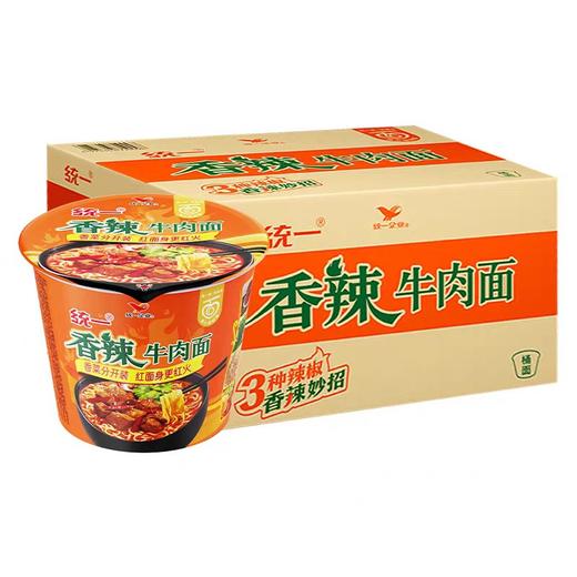 统一香辣牛肉面104g*12桶 商品图0