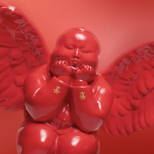 稀奇艺术桌面摆件《双喜天使-龙》限量收藏雕塑 商品图1