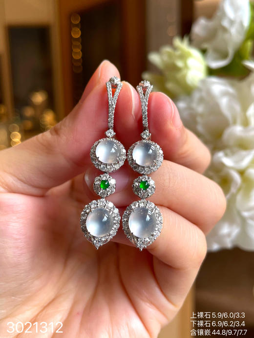 3021312，蛋面耳坠。具体价格微信咨询 商品图3