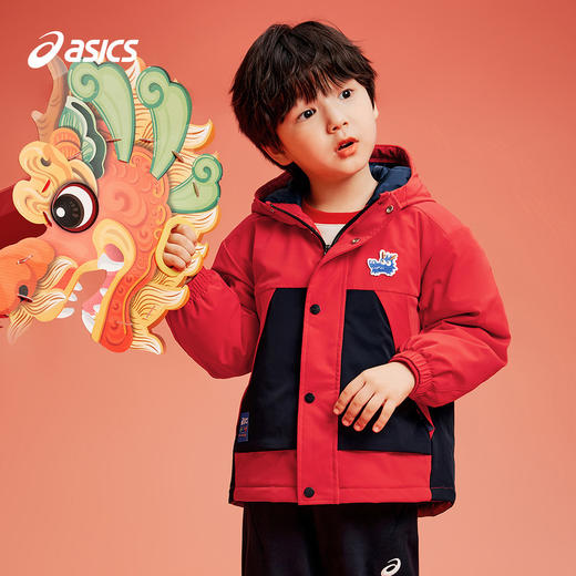 asics/亚瑟士童装24年新男女童防水透气保暖夹棉外套设计师联名款 商品图2