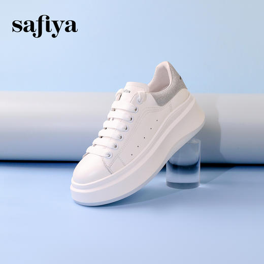 Safiya/索菲娅2024春新款透气百搭增高撞尾运动休闲板鞋 SF41112027 商品图3