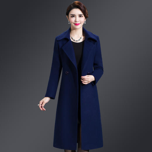 YMR- 8156中年女装羊毛大衣秋冬装韩版新款中长款毛呢外套 商品图2