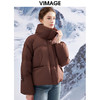VIMAGE纬漫纪VIMAGE纬漫纪加厚保暖立领简约茧型显瘦 中长款百搭羽绒服冬新款VD2311203 商品缩略图10