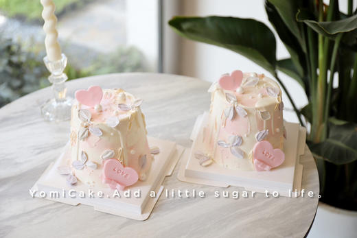 粉色刮刀花蛋糕 商品图0