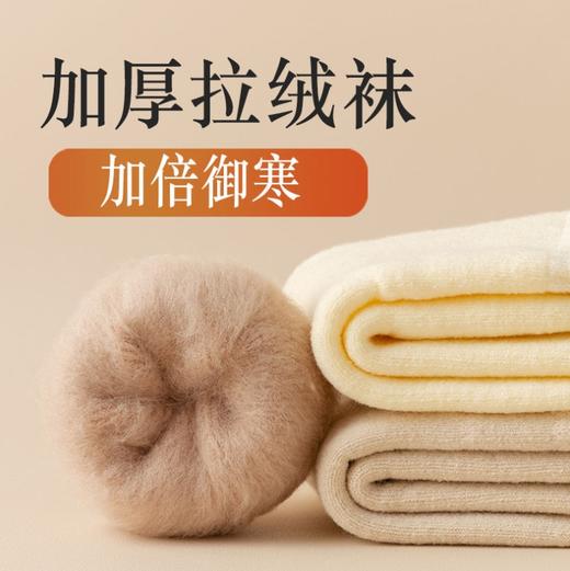 「六双装！加厚拉绒」女士加厚拉绒袜 毛圈暖绒厚袜子地板袜配饰 商品图1