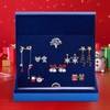 【圣诞礼物】六鑫珠宝 圣诞长款流苏耳环一周耳钉套装 925银针 商品缩略图0