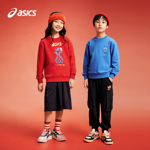 【新年限定】ASICS/亚瑟士童装2024年春季男女儿童柔软舒适卫衣 商品图4