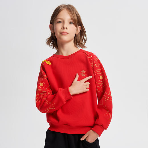 SIIJJEYY冬季儿童新年红色男童女童国风拜年服100% 商品图2