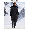 VIMAGE纬漫纪加厚保暖立领简约茧型显瘦 中长款百搭羽绒服冬新款VD2311205 商品缩略图13