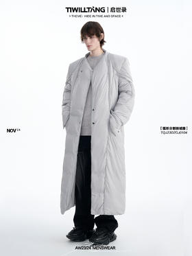 TIWILLTANG启世录“衍奢静溯”先锋盔甲分割超长加厚防寒羽绒服冬