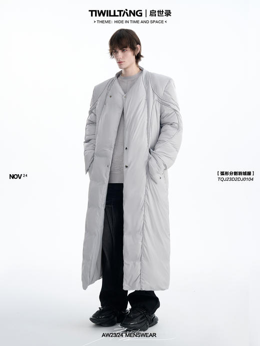 TIWILLTANG启世录“衍奢静溯”先锋盔甲分割超长加厚防寒羽绒服冬 商品图0