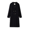 鹿向南《心情图书馆》单面呢黑色毛呢外套女秋冬新款收腰大衣 商品缩略图4