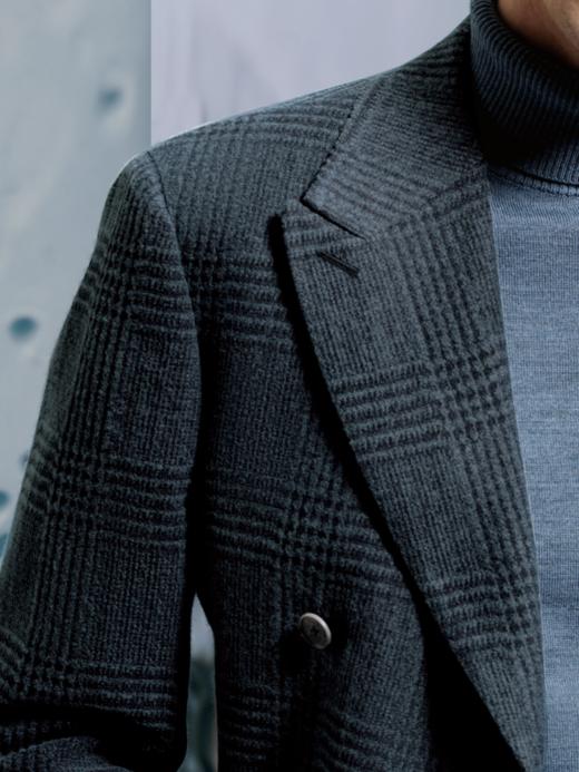 Stylbiella 澳洲美丽诺羊毛蓝色全麻衬单西 商品图1