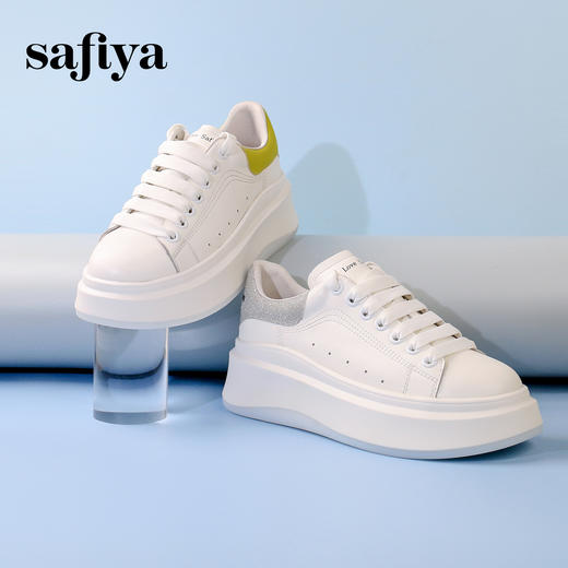 Safiya/索菲娅2024春新款透气百搭增高撞尾运动休闲板鞋 SF41112027 商品图2