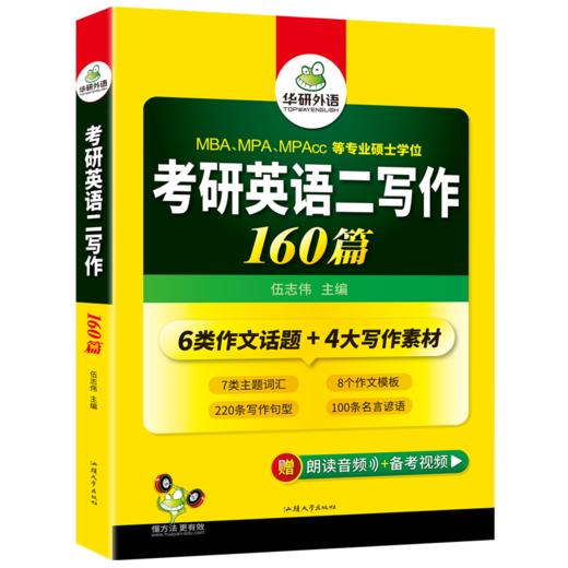 2025考研英语二写作160篇 6类作文话题4大写作素材 MBA MPA MPAcc 专业硕士学位适用 华研外语 商品图4