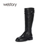 westory2023年新品法式复古时装靴方跟高筒长靴W23DQ83061 商品缩略图0