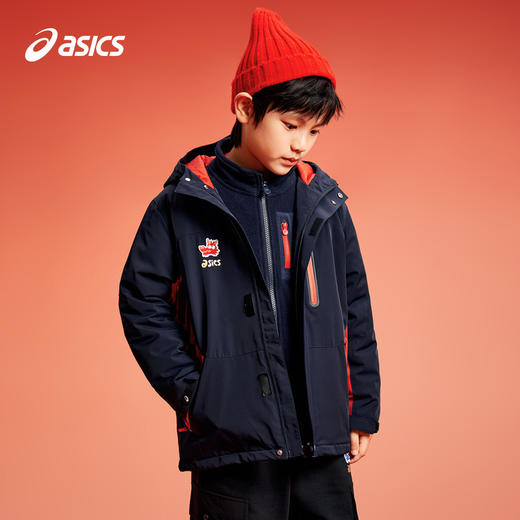 asics/亚瑟士童装2024年新款男女儿童防水可拆卸三合一摇粒绒外套 商品图3