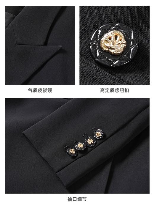 黑色西装套装女秋冬2023新款高级感气质珠宝店银行销售正装工作服 商品图2