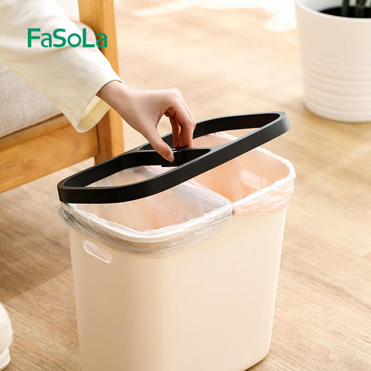 FaSoLa分类垃圾桶家用厨房卫生间客厅纸篓加厚无盖方形筒日系 商品图10