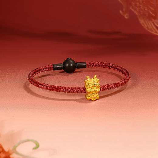 周六福黄金转运珠福财龙足金本命年生肖龙年手绳手链定价送女友礼物 商品图2