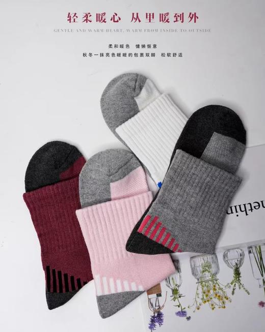 SL竹纤维女士毛圈抗菌长筒女袜2926 商品图1