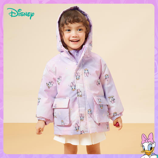 【一衣三穿】迪士尼秋冬女童羽绒内胆夹棉外套防风保暖冲锋衣两件套卡通234S1837
 商品图3