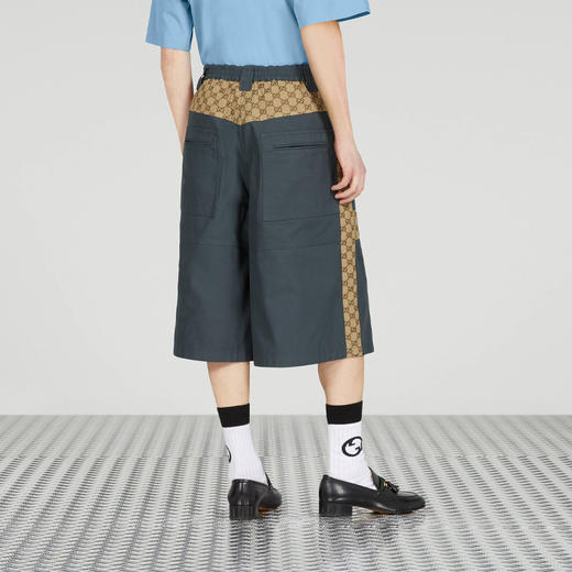 GUCCI 古驰 男士百慕大棉质帆布休闲短裤 混色 742598 XDCEY 1168 商品图2