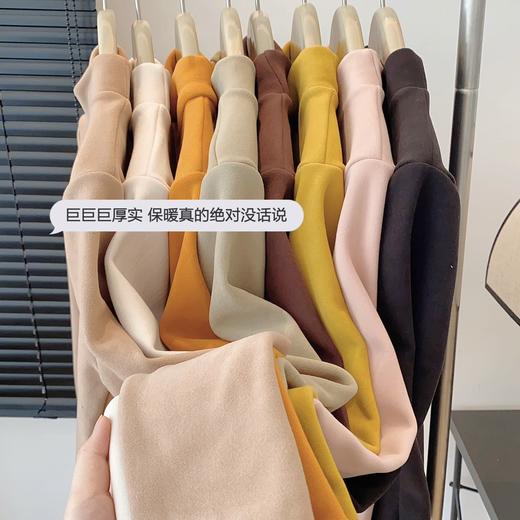 【加绒加厚 两件超值装】卷卷紫半高领柔软加绒打底衫 保暖柔软纤维 恒温亲肤 显瘦百搭 气质满满 均码80-140斤 商品图1