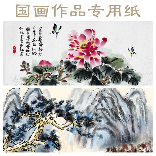 【庆学堂】山水/花鸟/人物宣纸  四尺整张 国画专用宣纸   100张/包 商品图1