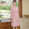 IWY/艺考粉色连衣裙女小个子名媛职业装高级感主持人上镜装工作服Q1033-P 商品缩略图2