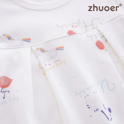 【春秋贴身连体衣】卓儿宝宝打底衫纯棉家居服婴儿连体哈衣适合3个月-2岁 商品图4