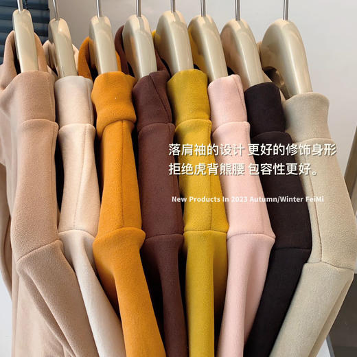 【加绒加厚 两件超值装】卷卷紫半高领柔软加绒打底衫 保暖柔软纤维 恒温亲肤 显瘦百搭 气质满满 均码80-140斤 商品图3