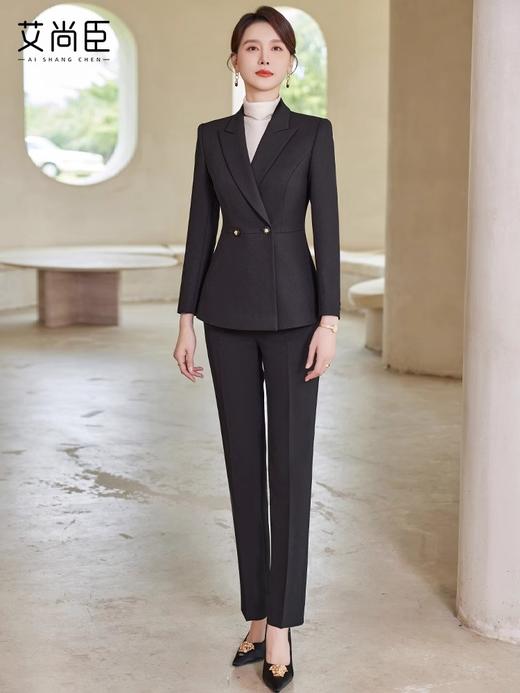 黑色西装套装女秋冬2023新款高级感气质珠宝店银行销售正装工作服 商品图1