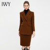 IWY/优雅复古秋冬加厚毛呢西装套裙秋冬长袖修身职业装两件套CS13402 商品缩略图1
