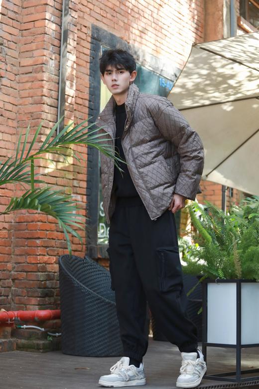 S340474334复古菱格立领羽绒服 商品图5