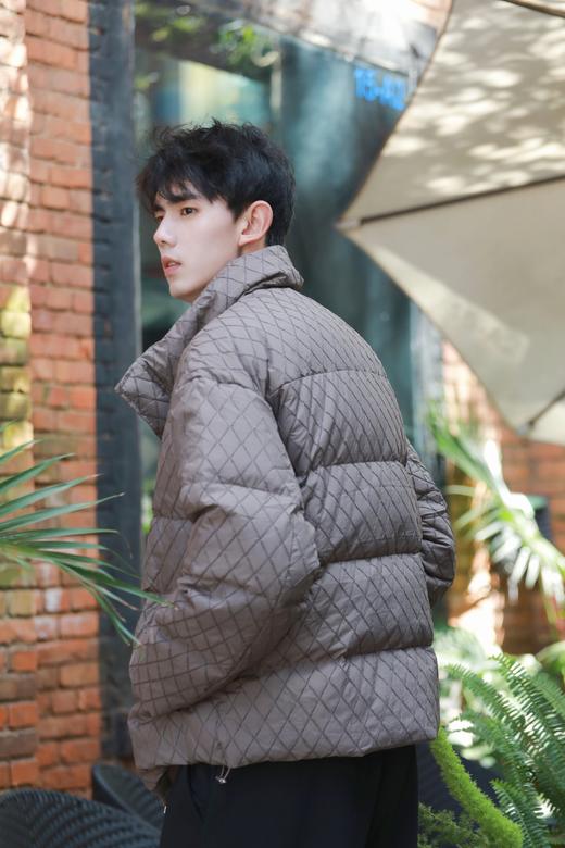 S340474334复古菱格立领羽绒服 商品图6