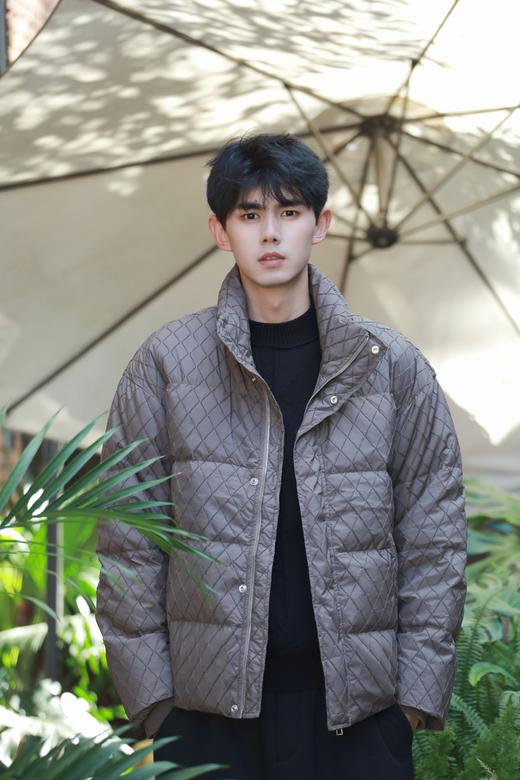 S340474334复古菱格立领羽绒服 商品图0
