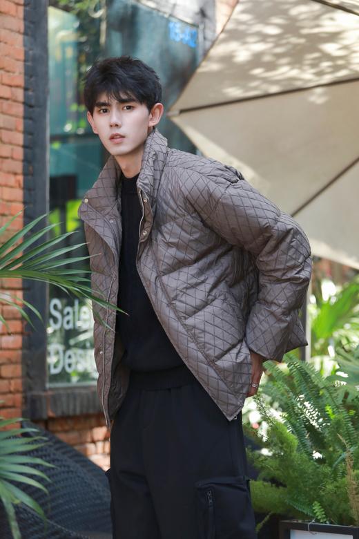 S340474334复古菱格立领羽绒服 商品图2