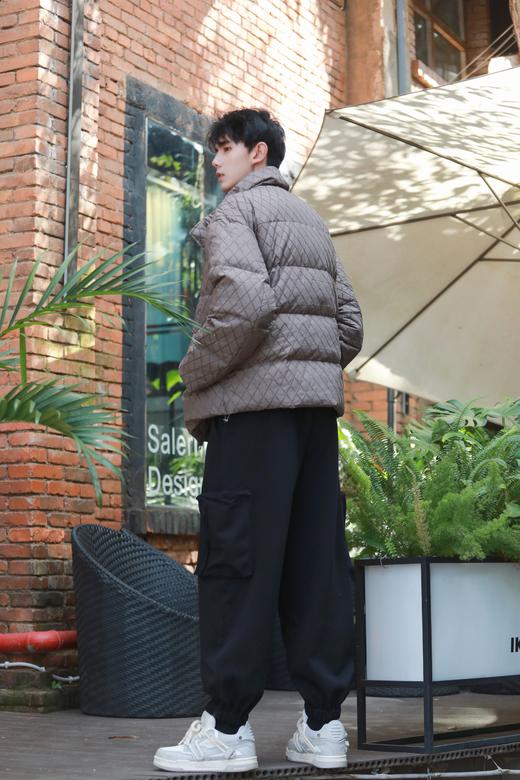 S340474334复古菱格立领羽绒服 商品图7