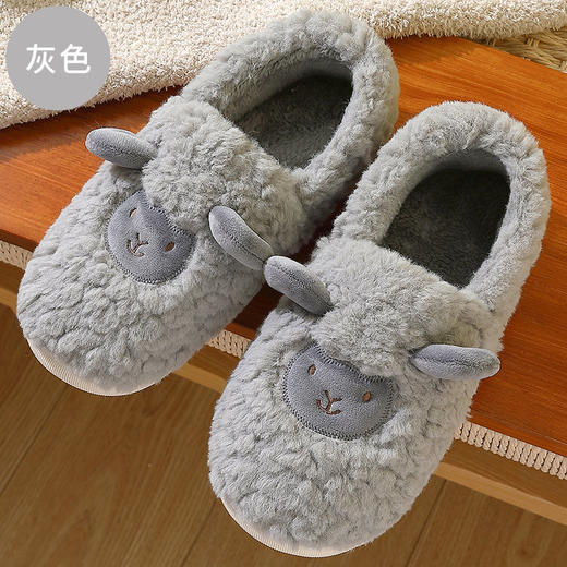 【萌化外物的小羊！专治怕冷星人】包跟棉拖鞋女冬季室内家用家居情侣，可爱毛毛拖鞋男小羊棉鞋冬，生动可爱 加厚毛绒 敲温暖 商品图7
