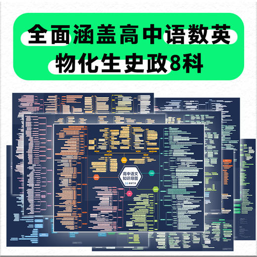 高中知识导图（张雪峰老师助力考生金榜题名！涵盖高中语数英物化生政史8科）(峰阅教研组) 商品图2