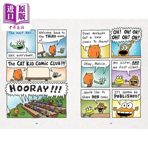 【中商原版】神探狗狗番外 小彼蒂漫画俱乐部3册 Cat Kid Comic Club 狗狗侦探作者Dav Pilkey 桥梁书图像小说英文原版7岁以上 商品图3