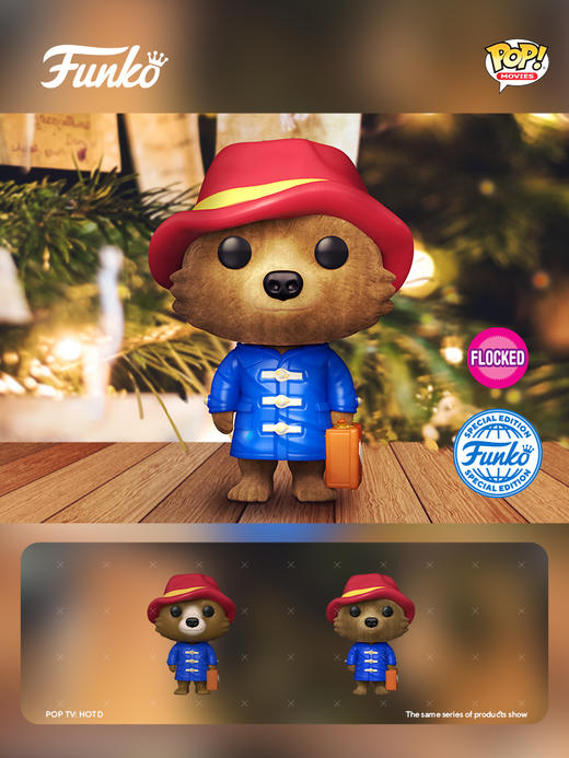 Funko POP Movies Paddington Paddington w/Case(FL)电影 帕丁顿熊POP公仔帕丁顿熊与行李箱限定植绒款 73707 商品图1