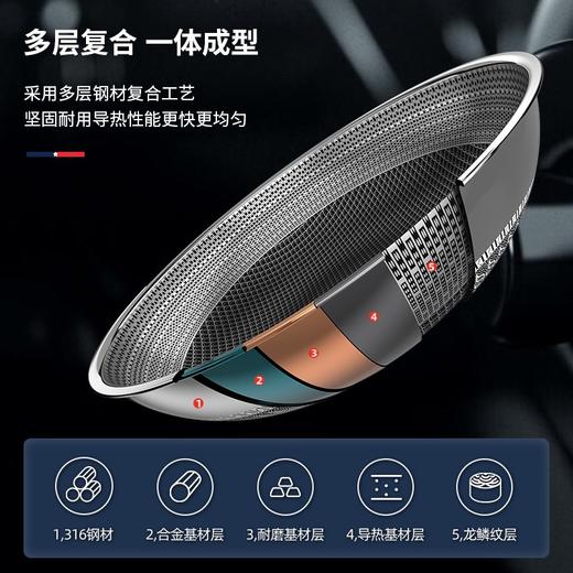 Macaiiroos 炒锅炒菜锅不锈钢不粘锅可立盖电磁炉燃气灶通用迈卡罗 MC-C3261（316材质） 商品图7