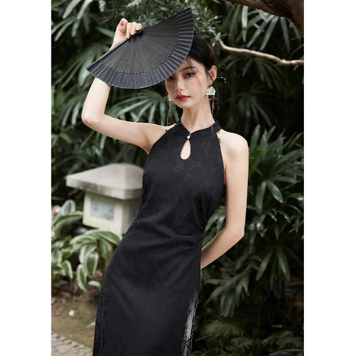 西遇新中式无袖改良旗袍连衣裙女新款性感显瘦包臀长裙V0050542 商品图3