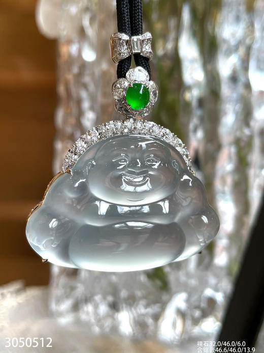 极品玻璃种白佛吊坠【3050512】具体价格微信咨询 商品图6