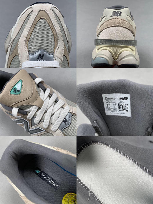 秋冬特惠💰430 纯原版本 # New Balance 9060系列  ’’Sea Salt’’ 浅灰色 复古休闲鞋 男女同款 商品图8