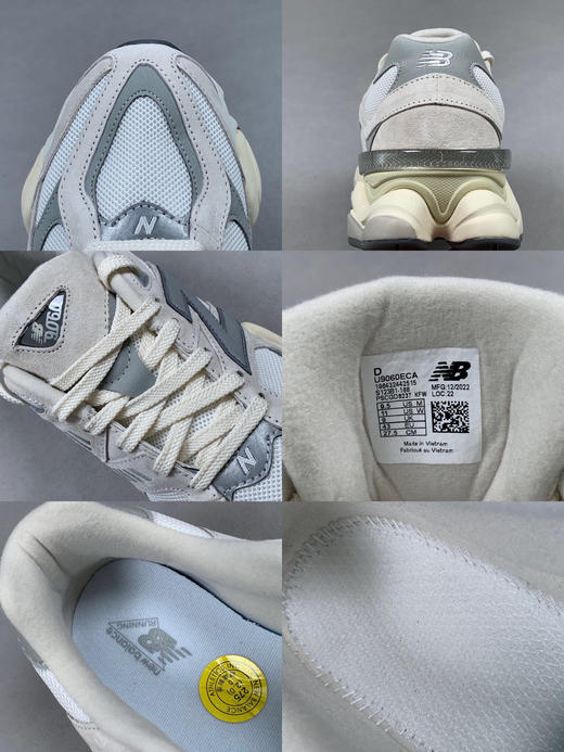 秋冬特惠💰430 纯原版本 # New Balance 9060"Beige Grey Sliver"系列复古百搭老爹风休闲运动跑步鞋“米白灰银” 商品图8